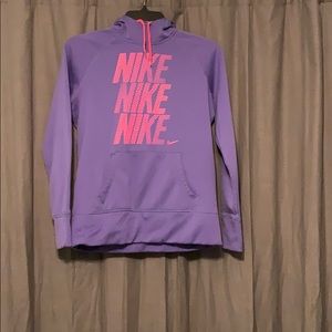 Pink and purple Nike therma sweatshirt